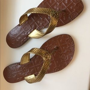 Gold Tory Burch Sandals